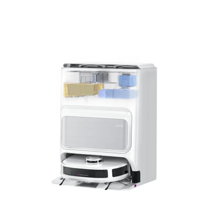 Midea V12 robot tolmuimeja mopiga laadimisjaamas