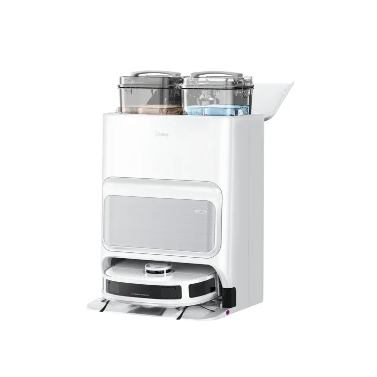 Midea V12 laadimisjaama sisemus ja mahutid