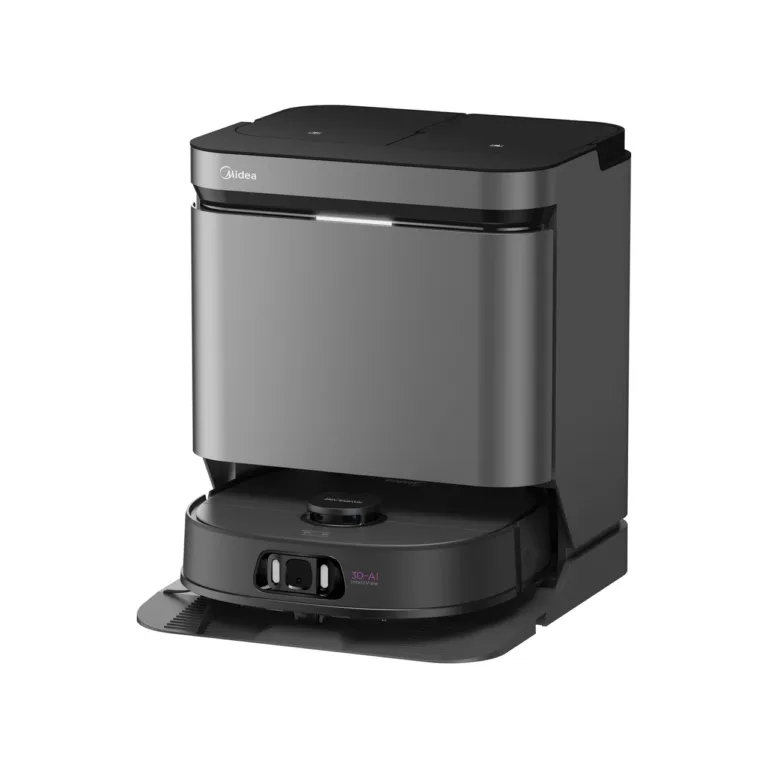 must Midea robot tolmuimeja laadimisjaamas