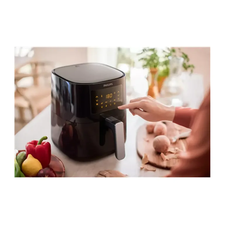 Philips Air Fryer HD9252/70 pealtvaade avatud korvi ja ventilaatoriga