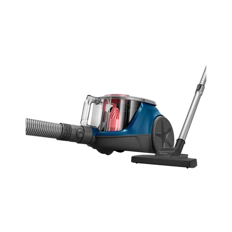 Philips XB2123/09 tolmuimeja küljelt, metalltoru ja voolik