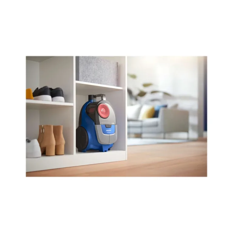 Philips XB2123/09 tolmuimeja külgvaade, suured rattad