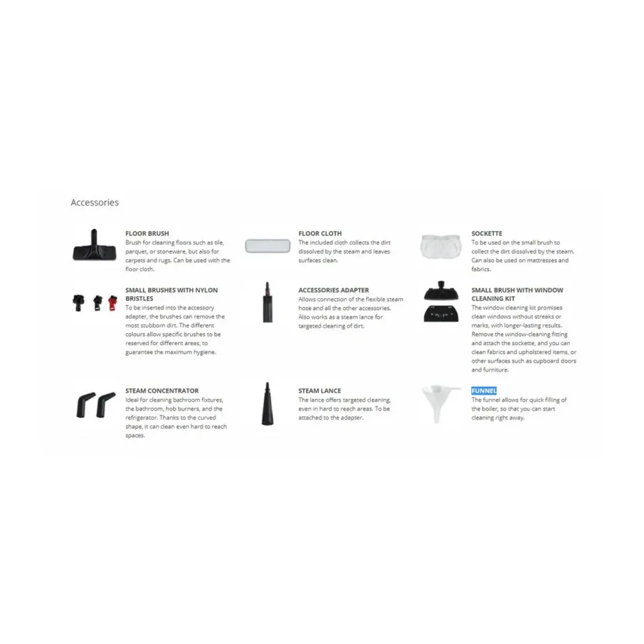 Polti PTEU0268 Vaporetto Smart 30_R valge/punane aurupuhasti, 1,6 l, 1800 W, 3 bar – 4