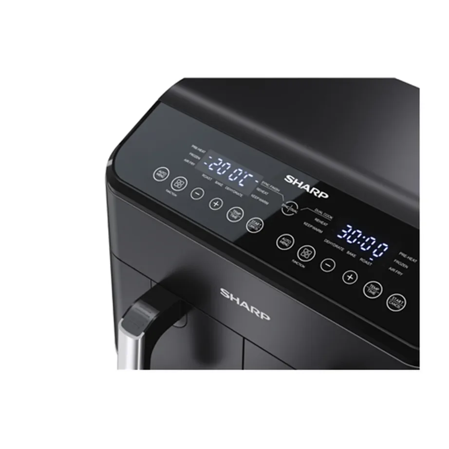 Sharp AF-GD82AE-B 8L must digitaalne kahe sahtliga kuumaõhufritüür 39,5 cm - 3