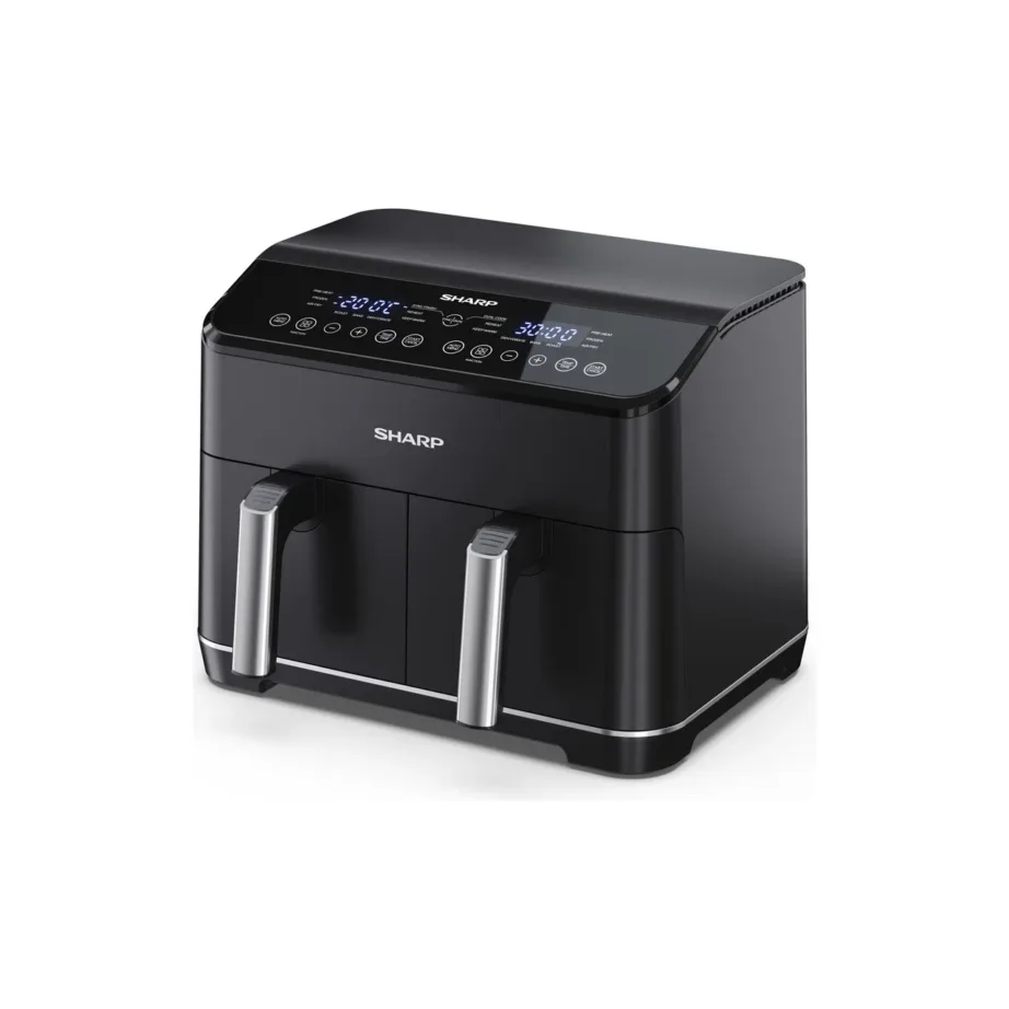 Sharp AF-GD82AE-B 8L must digitaalne kahe sahtliga kuumaõhufritüür 39,5 cm - 6