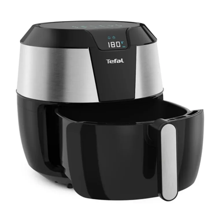 must hõbedane XXL kuumaõhufritüür TEFAL Easy Fry külgvaade