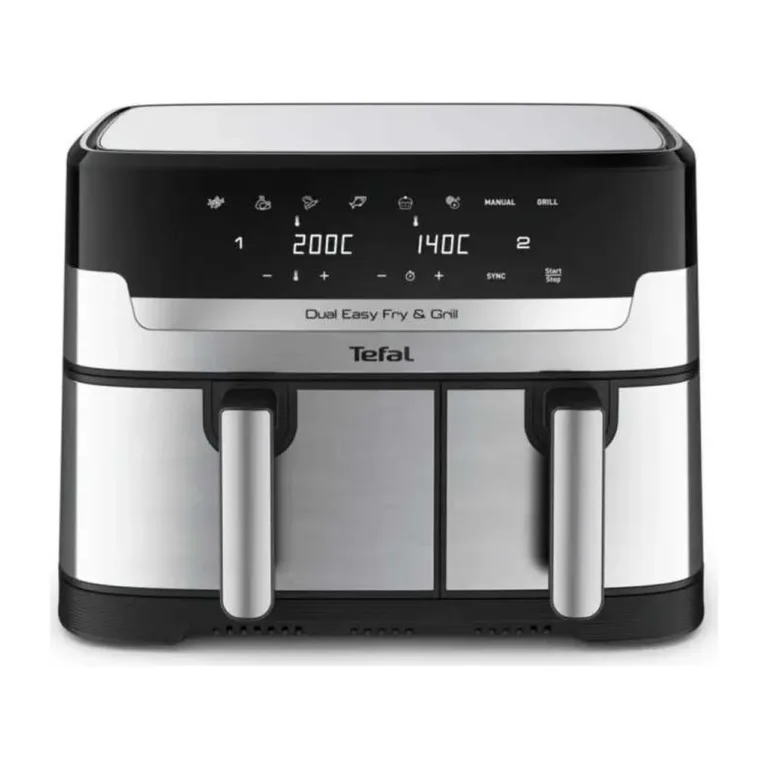 kahe sahtliga kuumaõhufritüür Tefal EY905D10 toiduga