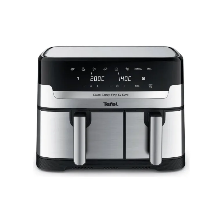 Tefal EY905D10 kahe sahtliga kuumaõhufritüüri sees grillroogadega