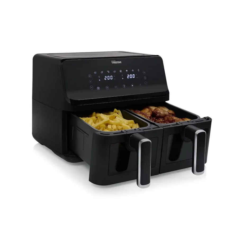 Tristar Double Basket Airfryer FR-9040 8L must kahe korviga digitaalne kuumaõhufritüür 2700 W – 2
