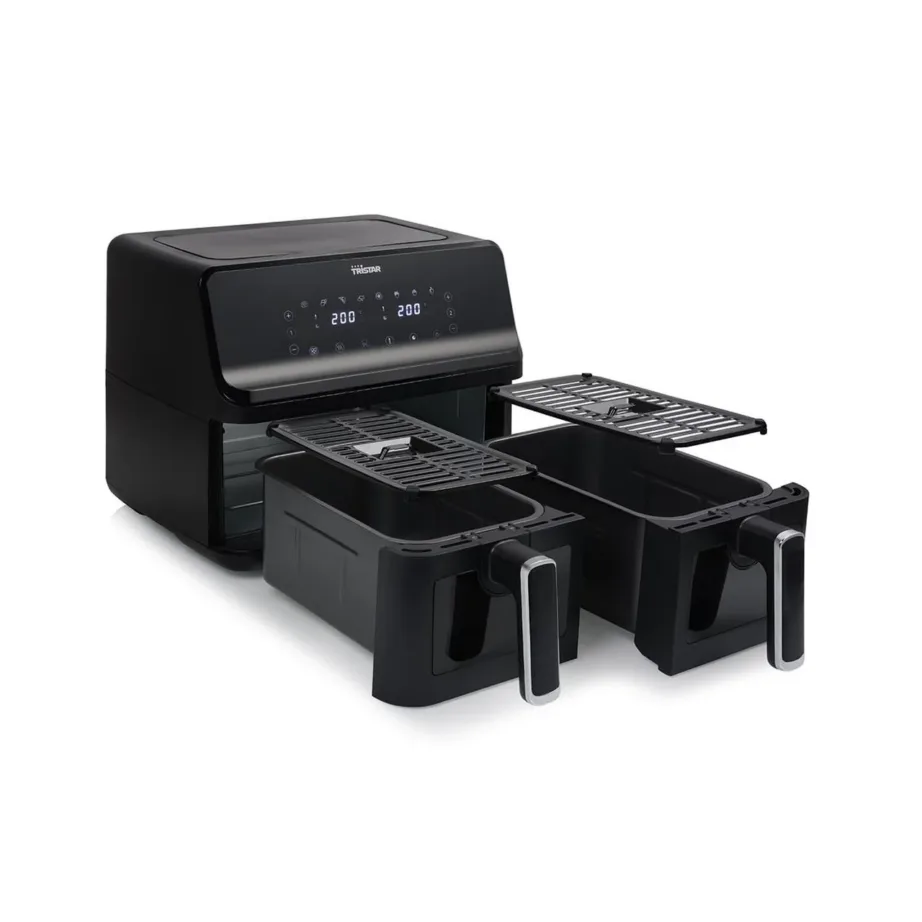 Tristar Double Basket Airfryer FR-9040 8L must kahe korviga digitaalne kuumaõhufritüür 2700 W – 4