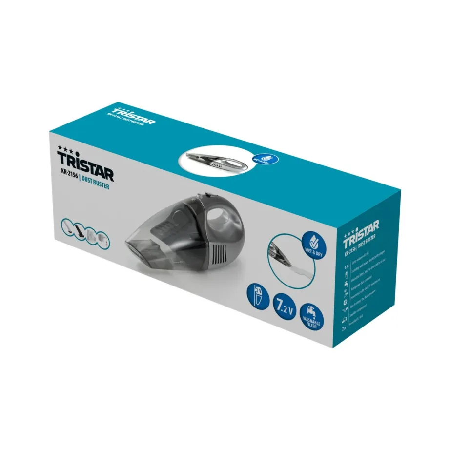 Tristar KR-2156 juhtmevaba käsi­tolmuimeja 7,2 V 0,5 l hall – 7