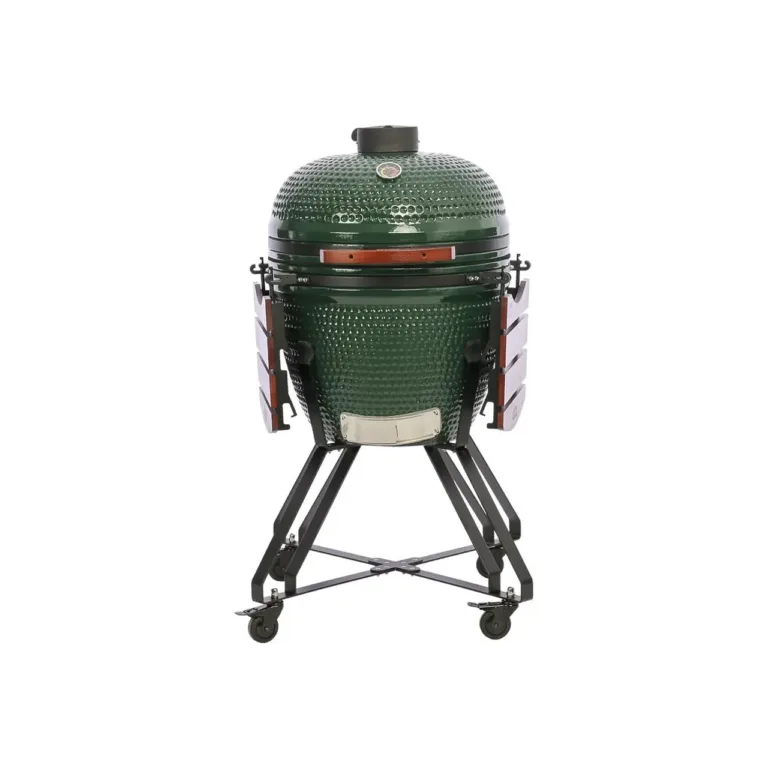 roheline kamado grill suur - Lähivaade tuhaalusele – ei sobi kataloogipildiks ja peaeesmärgiks.