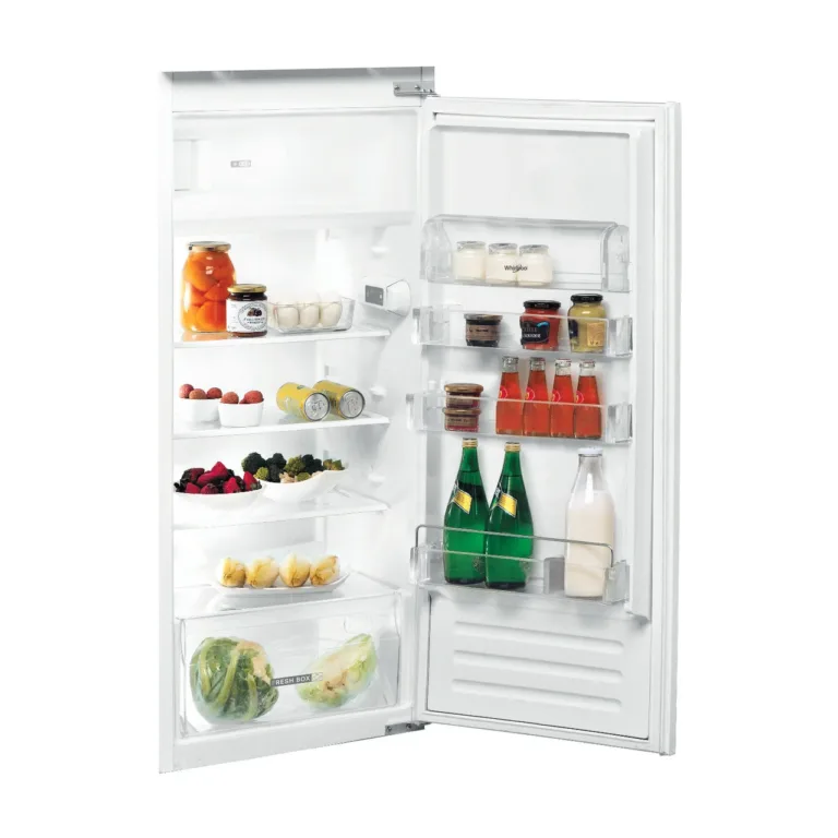 Whirlpool sisseehitatav inox külmik ülemise sügavkülmaga avatud uks