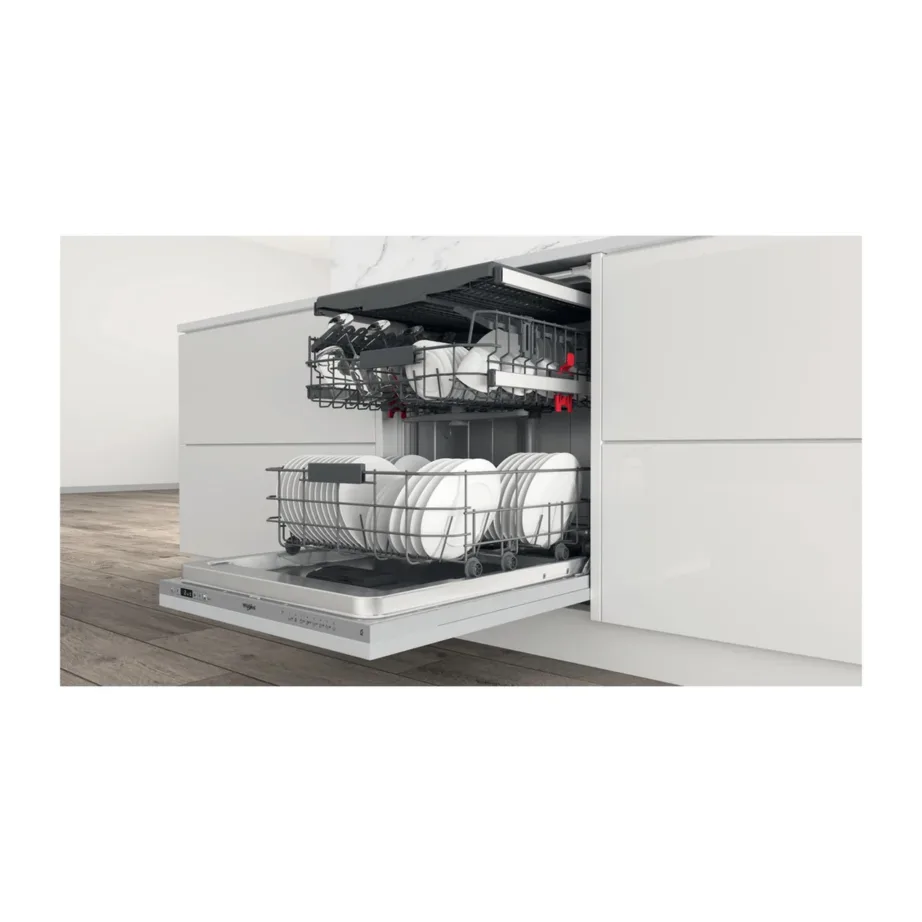 Whirlpool WIC 3C26 F integreeritav nõudepesumasin 60 cm valge 14 nõudekomplektile, 8 programmiga – 7