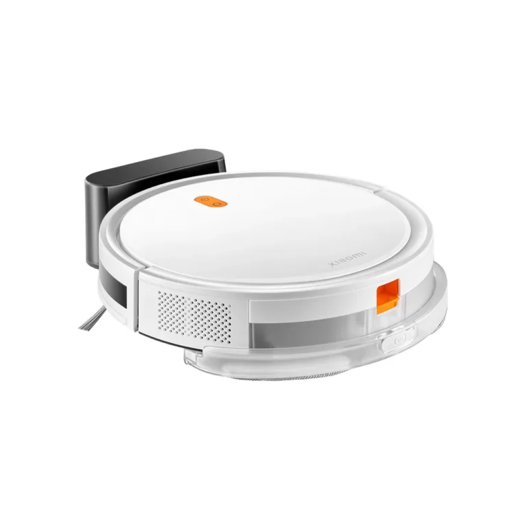 valge märg-kuiv robottolmuimeja Xiaomi E5 külgvaade laadimisjaamas