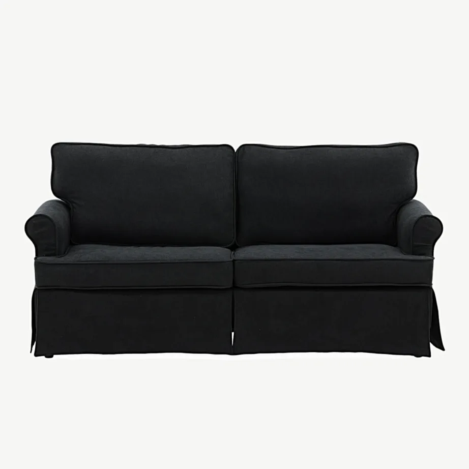 2-kohaline mustast sametist põhjamaise disainiga diivan Anton, 15547-888 – 4