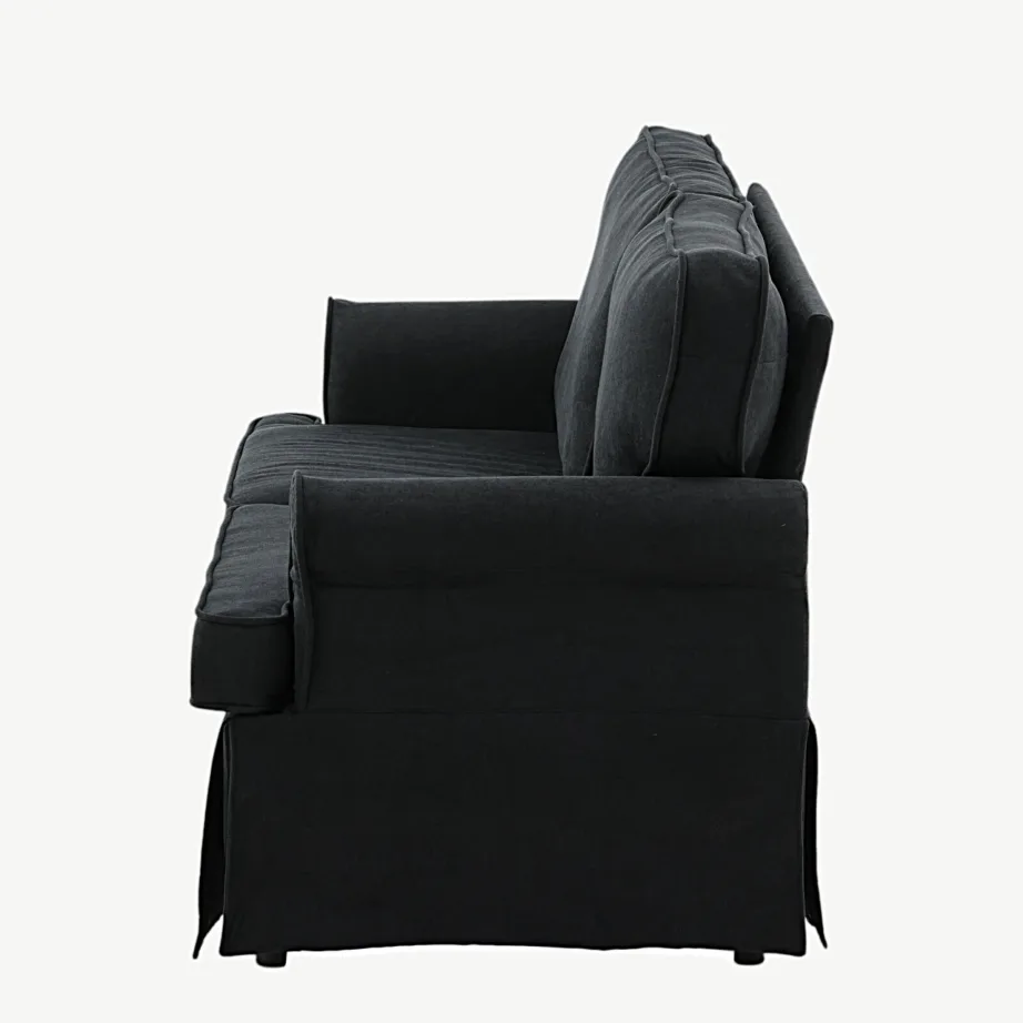 2-kohaline mustast sametist põhjamaise disainiga diivan Anton, 15547-888 – 7