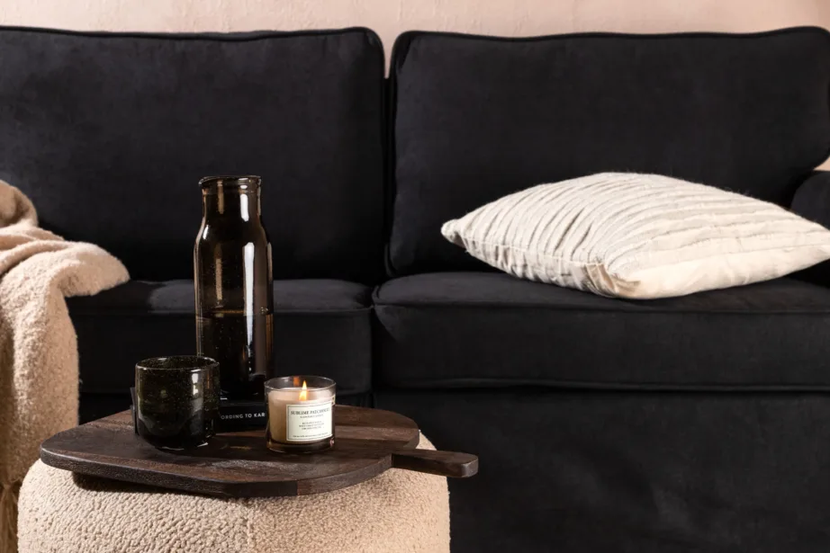 2-kohaline mustast sametist põhjamaise disainiga diivan Anton, 15547-888 – 12