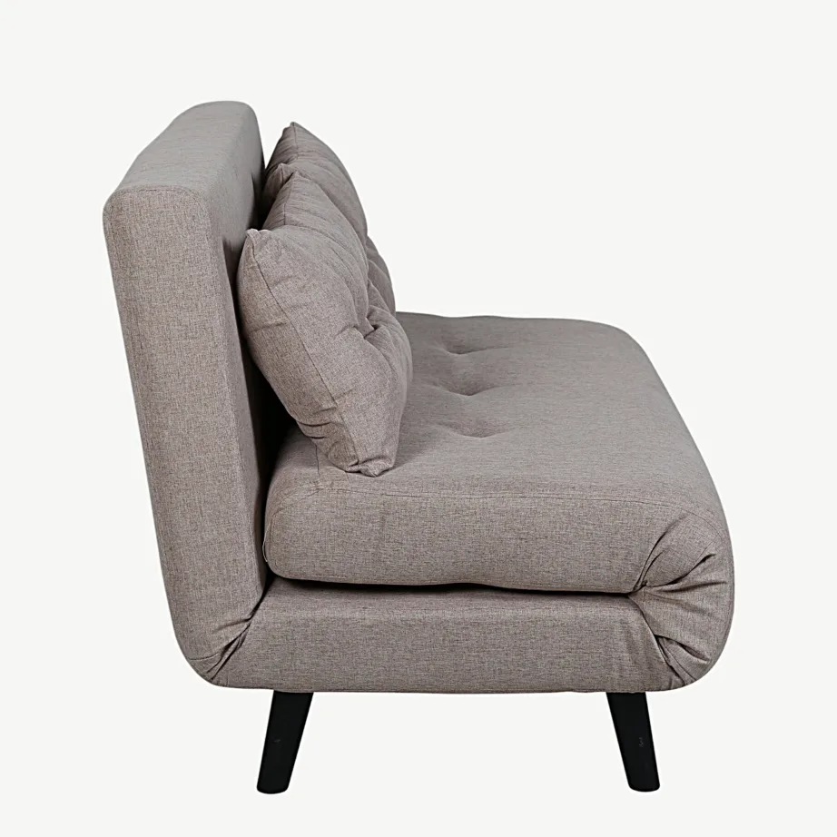 Lahtikäiv diivanvoodi Vicky, beež polüester, mustad metalljalad, 15583-657 – 4