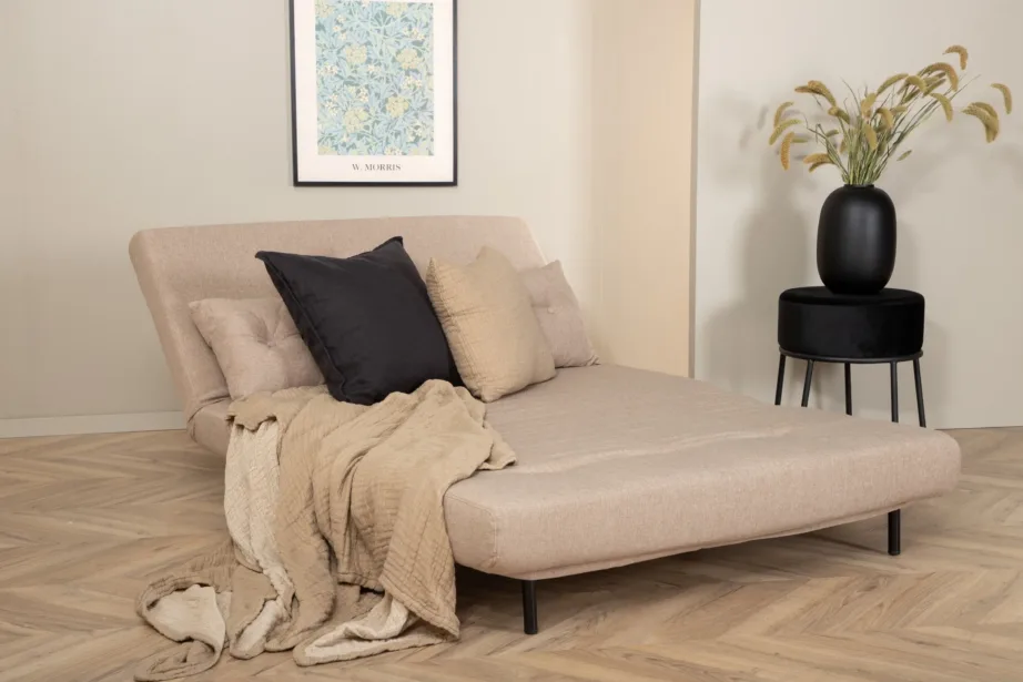 Lahtikäiv diivanvoodi Vicky, beež polüester, mustad metalljalad, 15583-657 – 14