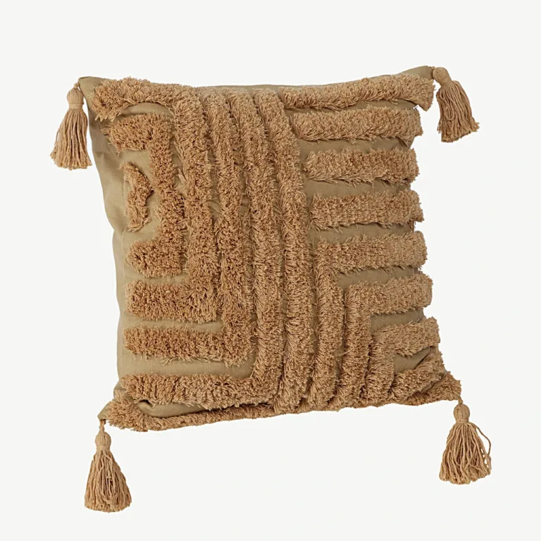 Tuftitud pruun padjakate Iduni narmastega, 45 × 45 cm - 17058-503