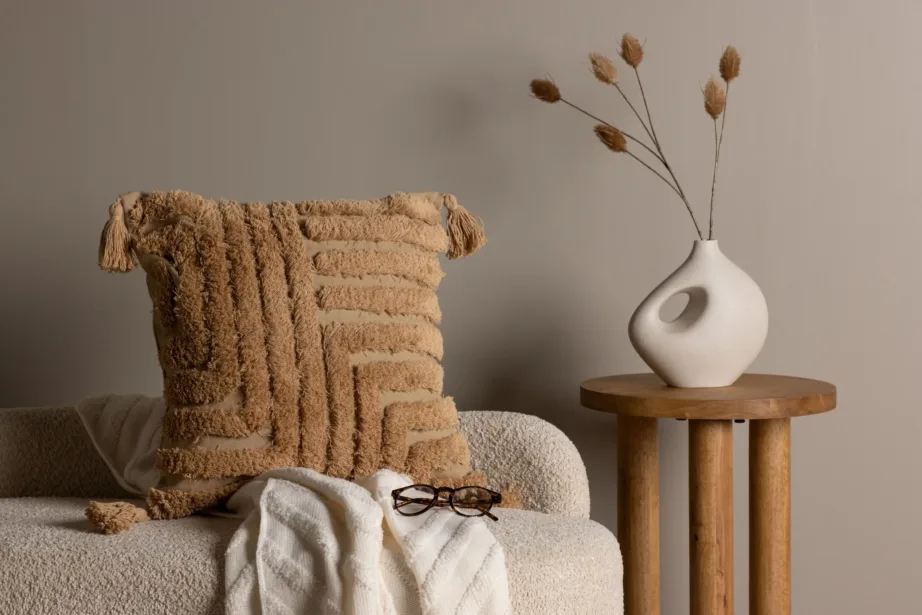 Tuftitud pruun padjakate Iduni narmastega, 45 × 45 cm, 17058-503 – 5