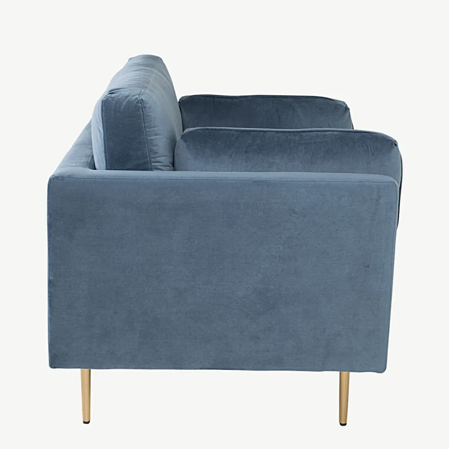 Sinisest sametist tugitool Boom kuldsete terasjalgadega, 18046-987 – 4