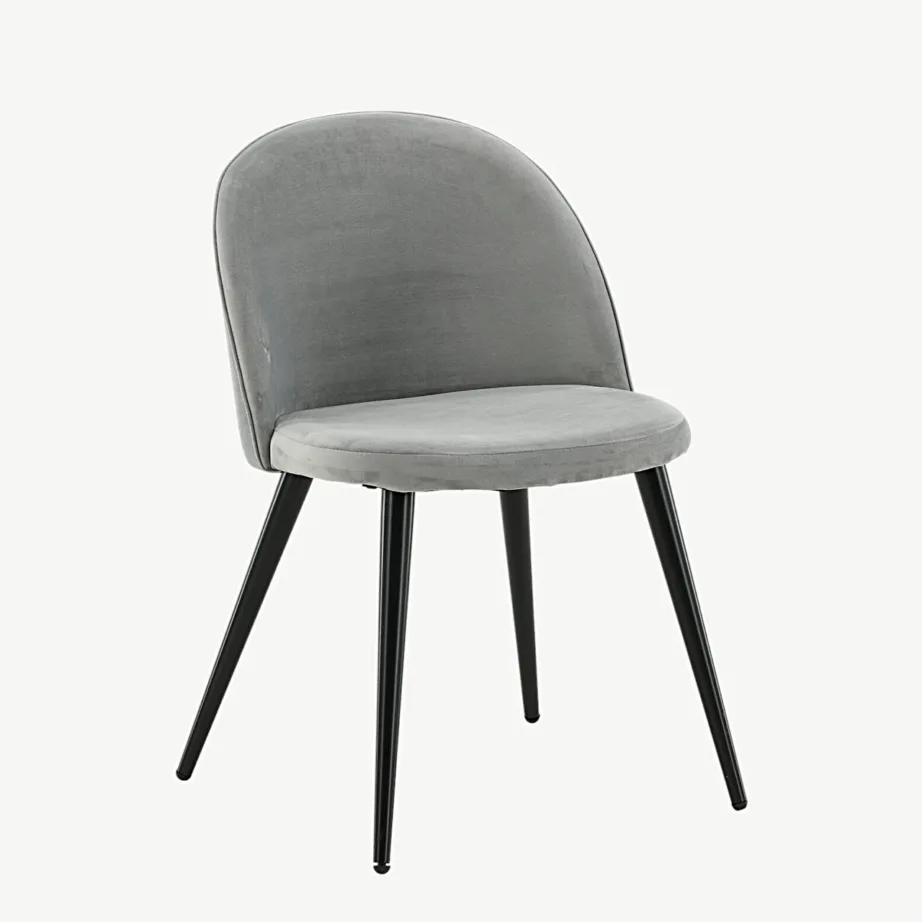 Helehalli sametkattega söögitool Velvet mustade metalljalgadega, 19224-885 – 4