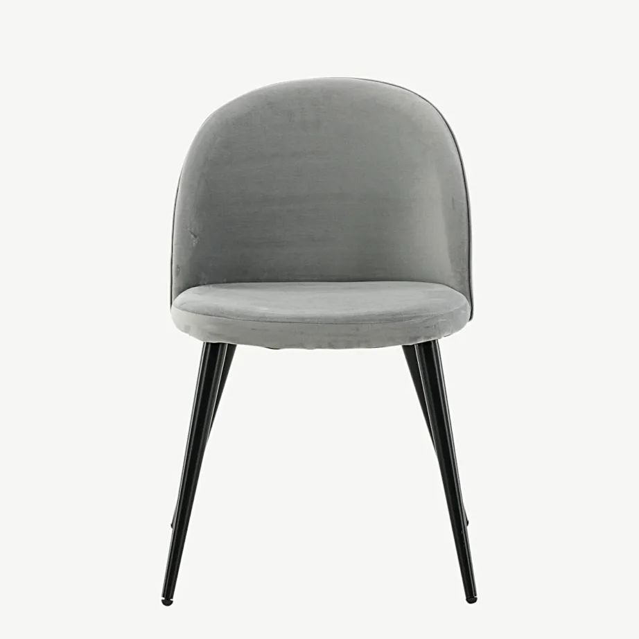 Helehalli sametkattega söögitool Velvet mustade metalljalgadega, 19224-885 – 5