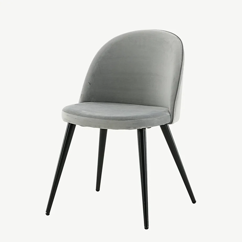 Helehalli sametkattega söögitool Velvet mustade metalljalgadega, 19224-885