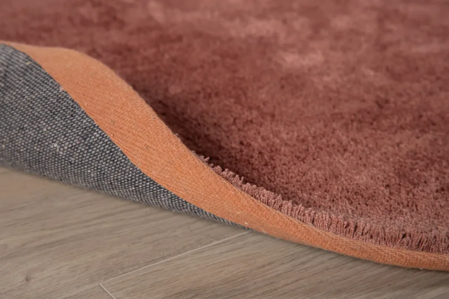 Ümmargune roosteroosa vaip Undra, siidise pinnaga (Ø 200 cm, polüester-puuvill), 19988-339 – 6