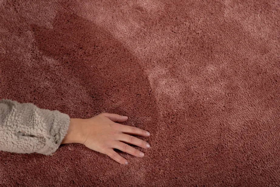 Ümmargune roosteroosa vaip Undra, siidise pinnaga (Ø 200 cm, polüester-puuvill), 19988-339 – 7