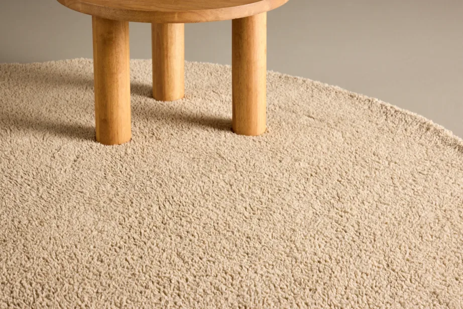 Beež ümmargune polüestervaip Teddy, ø 200 cm, 20009-102 – 5