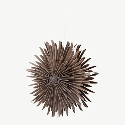 Hallikasbeežist paberist tähekujuline rippvalgusti Sälen, 46 cm - 20031-125