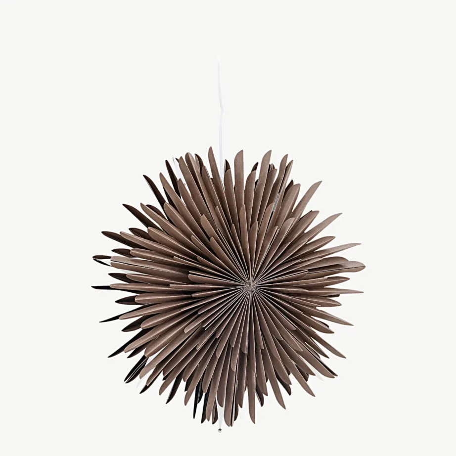 Hallikasbeežist paberist tähekujuline rippvalgusti Sälen, 46 cm, 20031-125 – 4