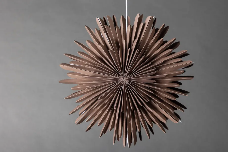 Hallikasbeežist paberist tähekujuline rippvalgusti Sälen, 46 cm, 20031-125 – 6