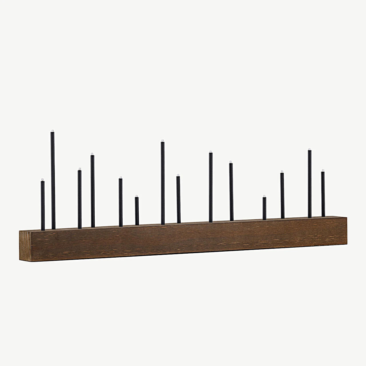 Kungsberget lauavalgusti, pähklitooni MDF ja must metall, 77 cm - 20046-124