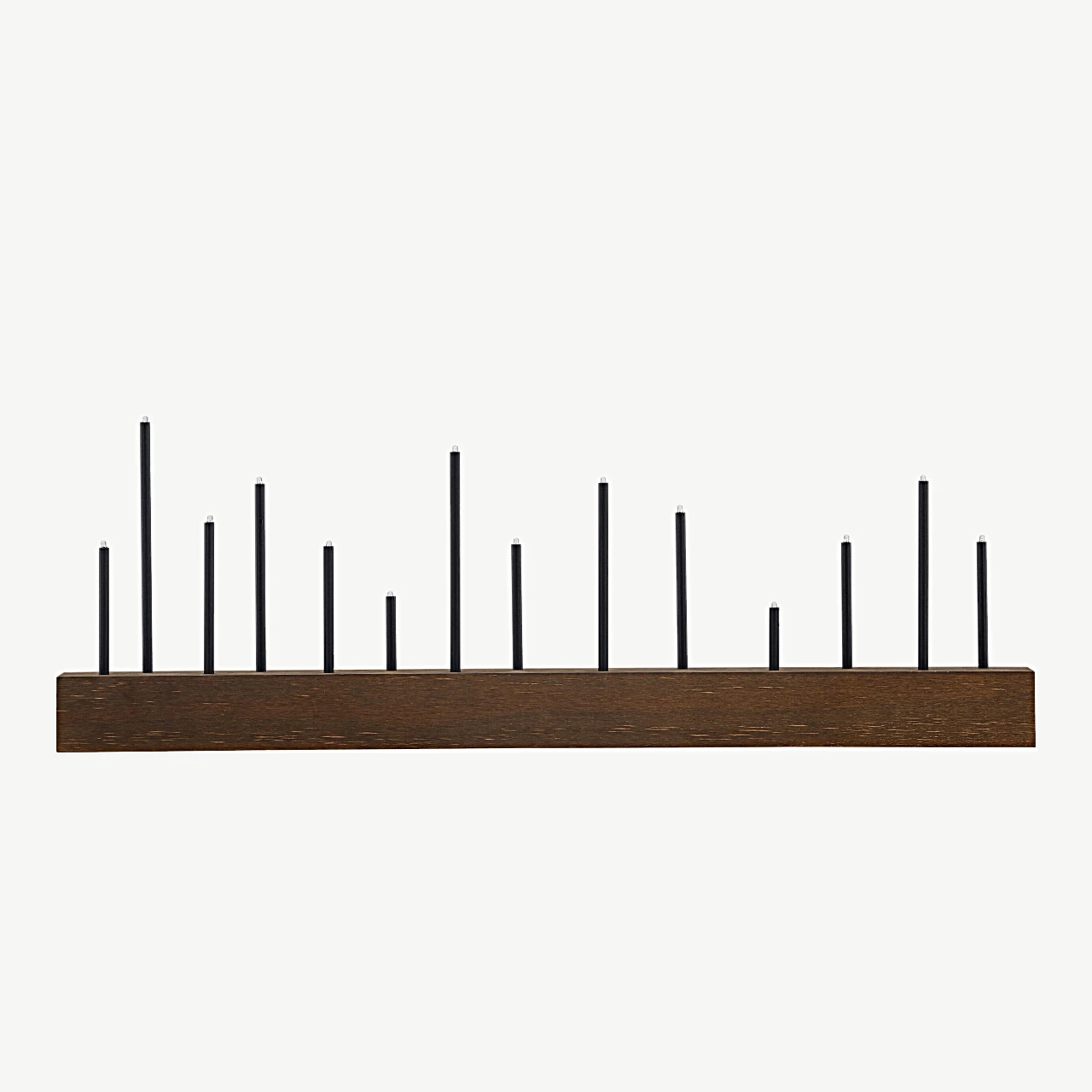 Kungsberget lauavalgusti, pähklitooni MDF ja must metall, 77 cm - 20046-124