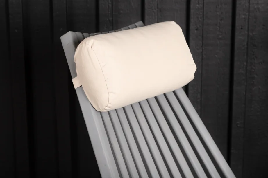 Akaatsiapuidust lounge-tugitool Asta, tumehall, kaelapadjaga, 2104-077 – 11