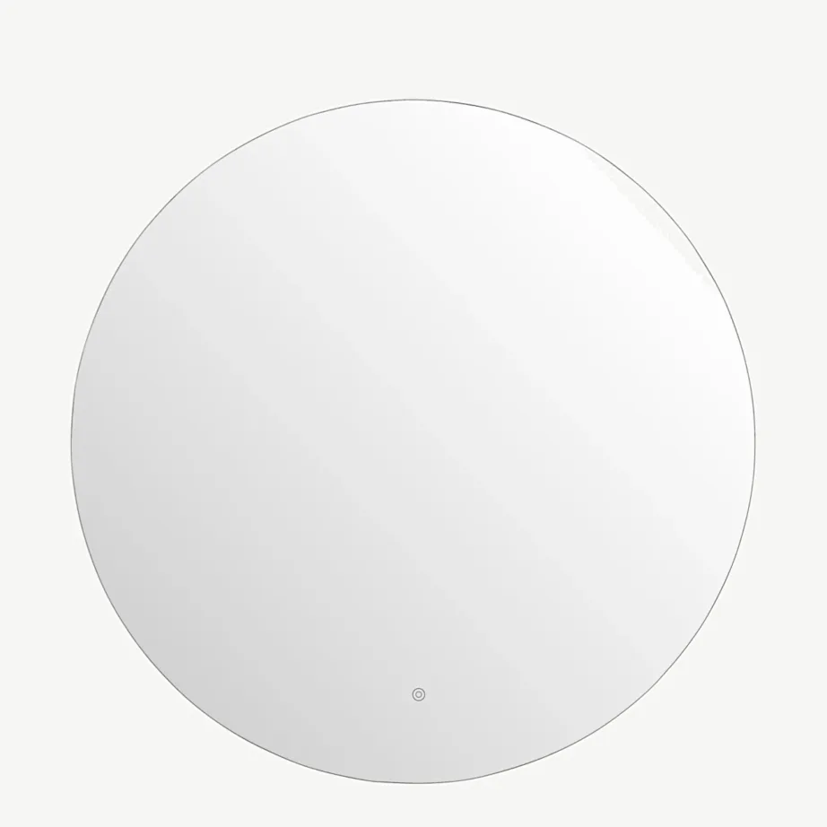 Ümmargune valgustusega seinapeegel Buffalo, hõbedane (ø 100 cm), 59177-331 – 2