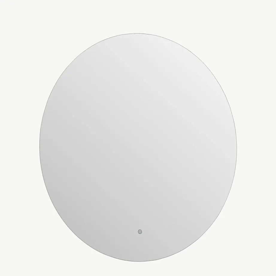 Ümmargune valgustusega seinapeegel Buffalo, hõbedane (ø 100 cm), 59177-331 – 3