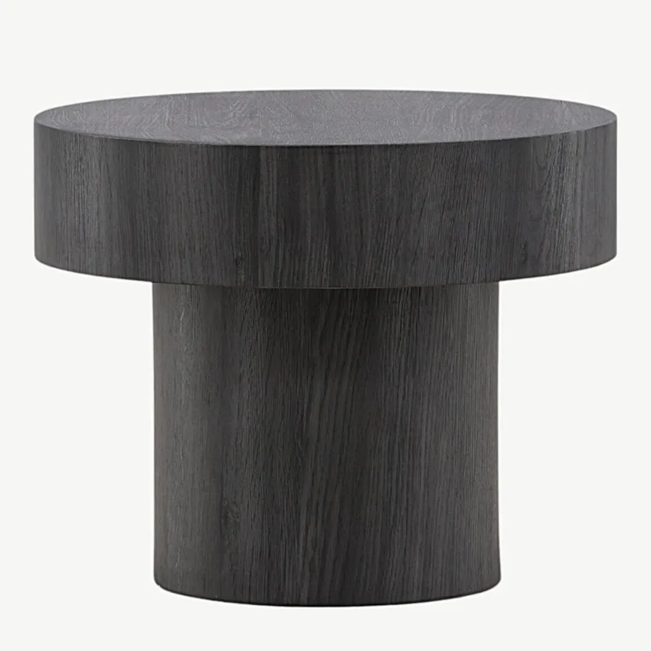 Ümmargune must MDF abilaua Malung, ø 50 cm, 61173-100 – 2