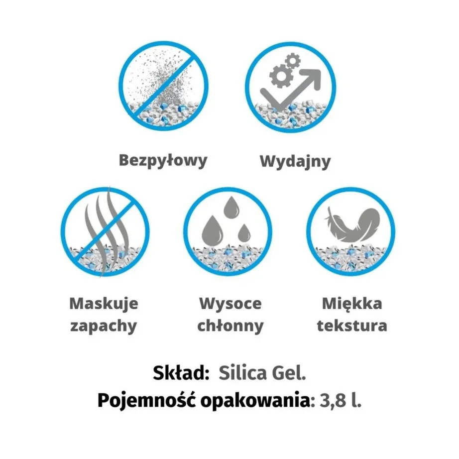 DIAMENTIQ Neutral 30L silikageelist lõhnatu antibakteriaalne kassiliiv kassi liivakasti jaoks – 3