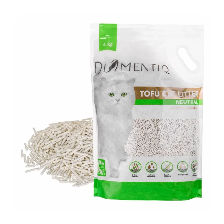 DIAMENTIQ Tofu Neutral Ultra 4 kg taimne tükiline biolagunev tolmuvaba kassiliiv – 2
