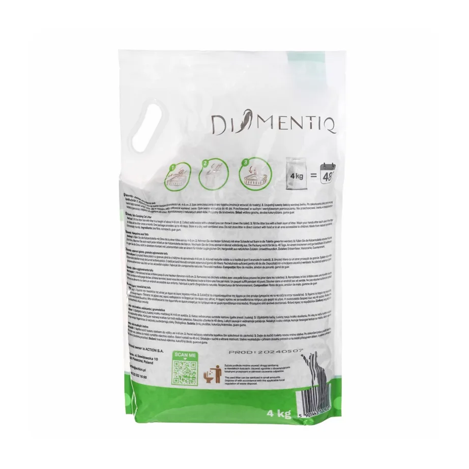 DIAMENTIQ Tofu Neutral Ultra 4 kg taimne tükiline biolagunev tolmuvaba kassiliiv – 7