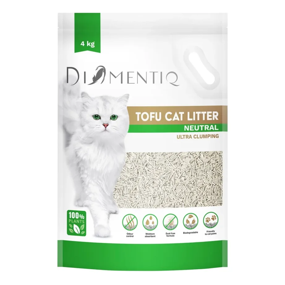 DIAMENTIQ Tofu Neutral Ultra 4 kg taimne tükiline biolagunev tolmuvaba kassiliiv