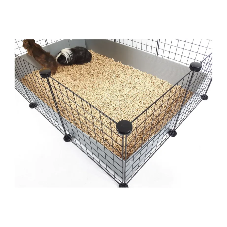 C&C 4×2 145×75 cm must näriliste puur merisigadele, küülikutele ja rottidele – 3