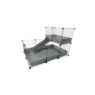 C&C Modular Cage, kahetasemeline must hõbedane puur