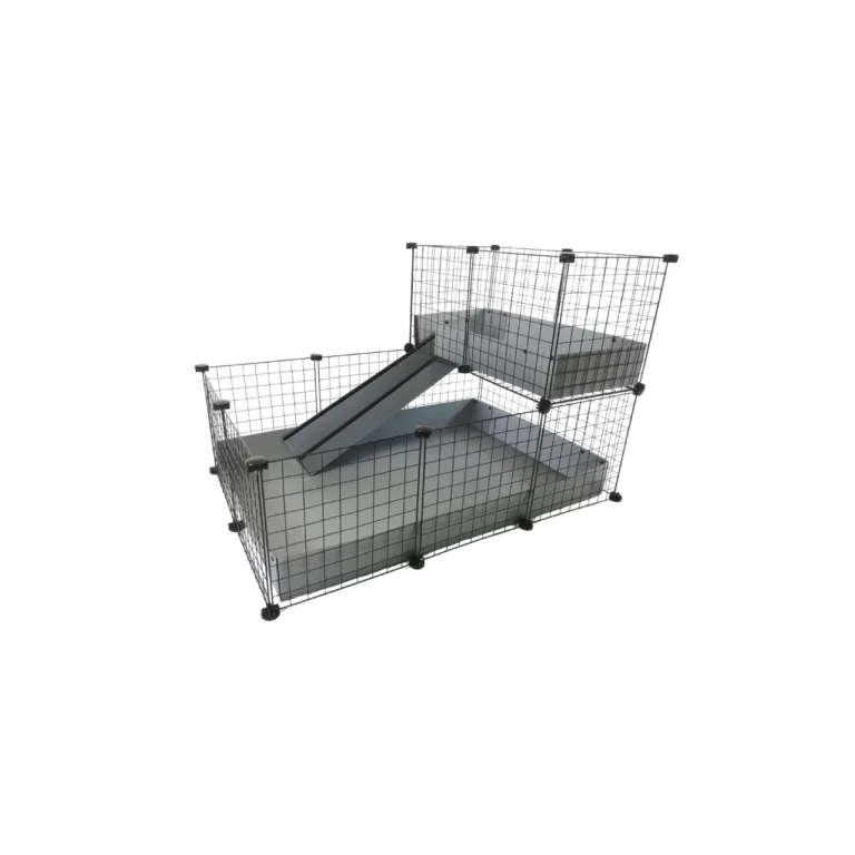 C&C Modular Cage, kahetasemeline must hõbedane puur