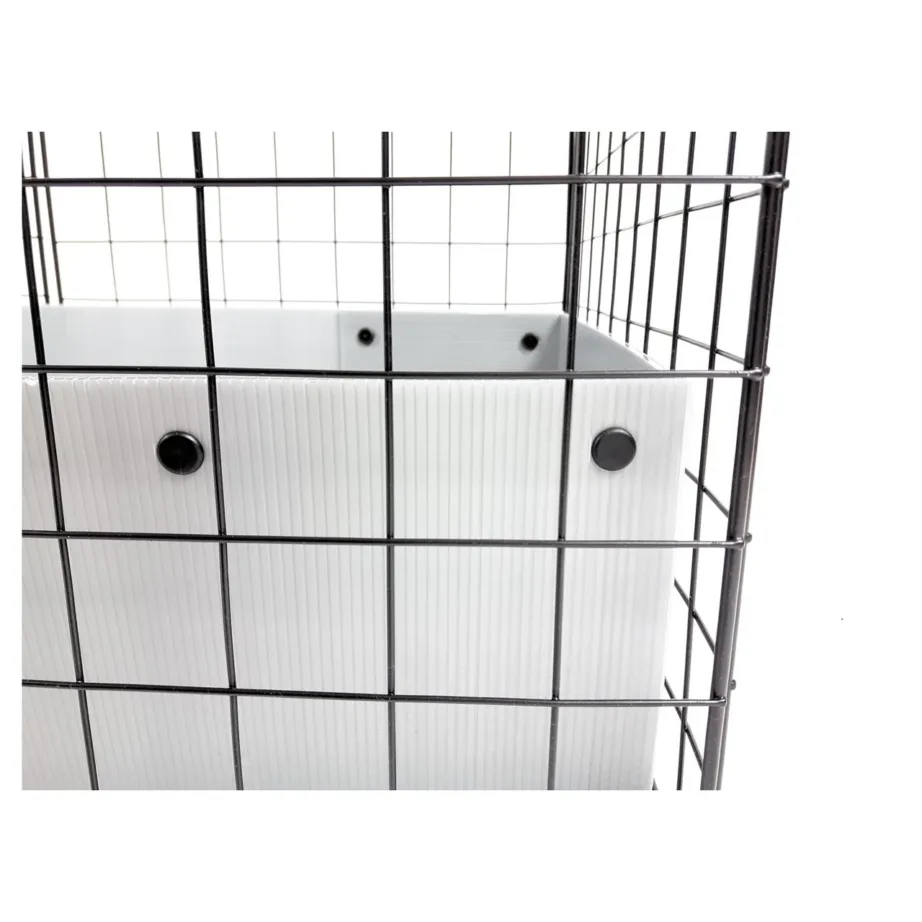 C&C 5×2 must modulaarne puur merisigadele ja küülikutele 180x75x37 cm – 7